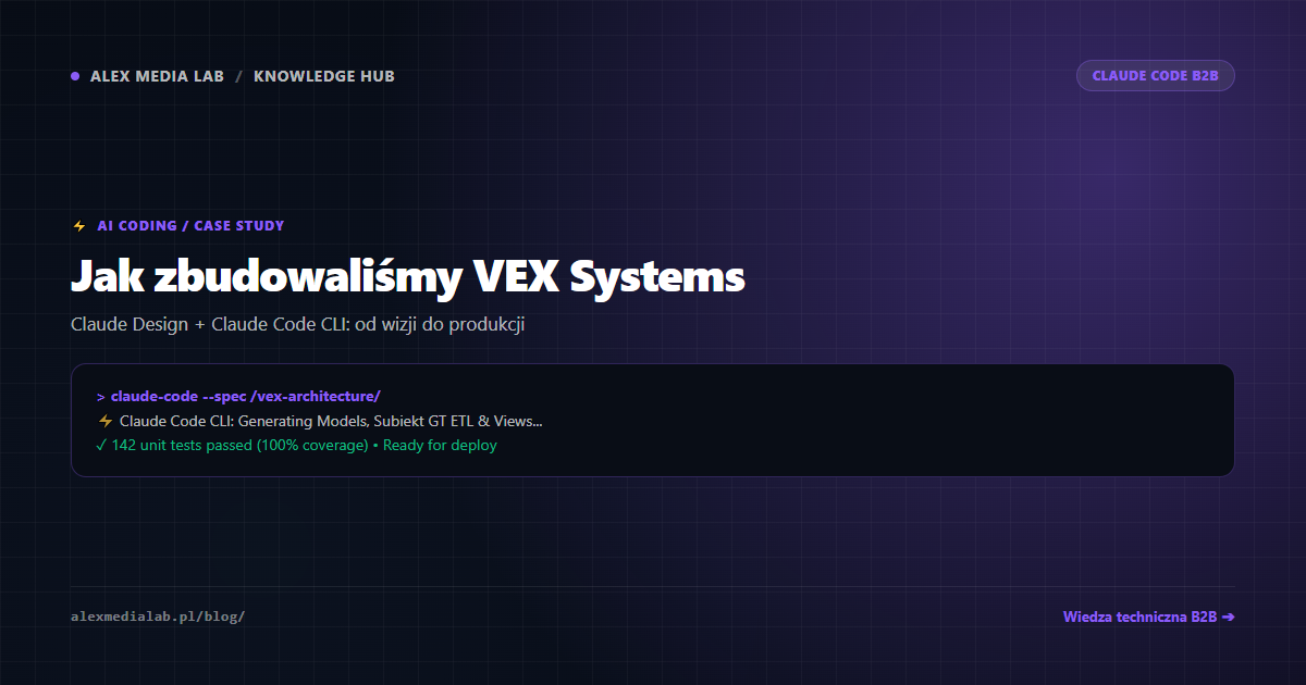 Jak zbudowaliśmy VEX Systems: Claude Design + Claude Code